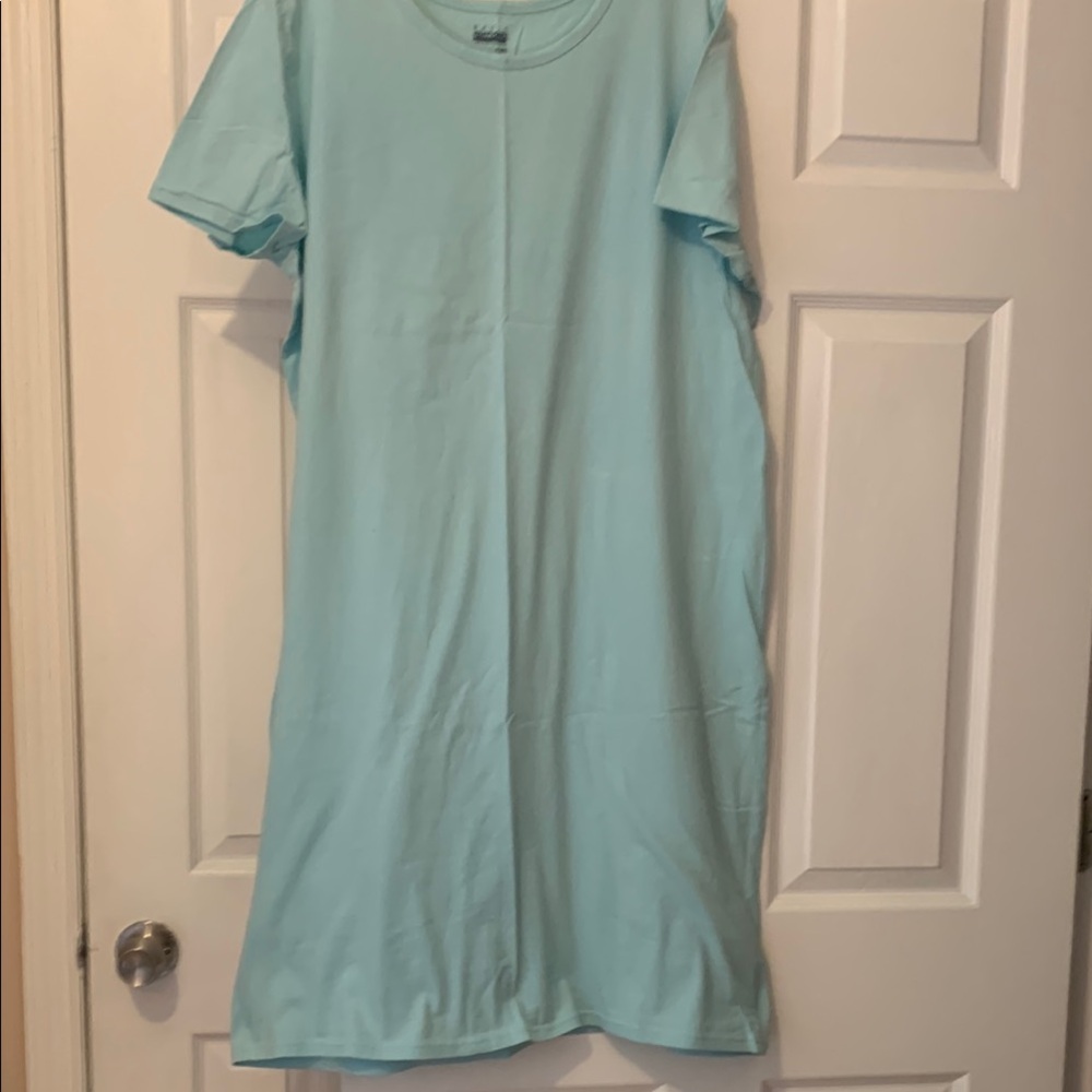 Basic Editions Sky Blue Tee Dress